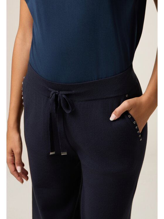 Oltre Oltre Pantaloni di tessuto P663J002321N034 Blu Baggy Fit