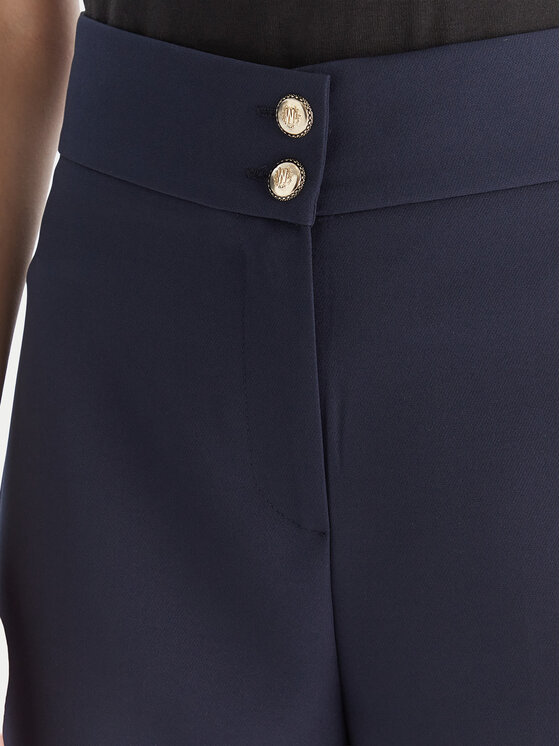 Maryley Maryley Bavlnené nohavice 25IB680/M17 Tmavomodrá Regular Fit
