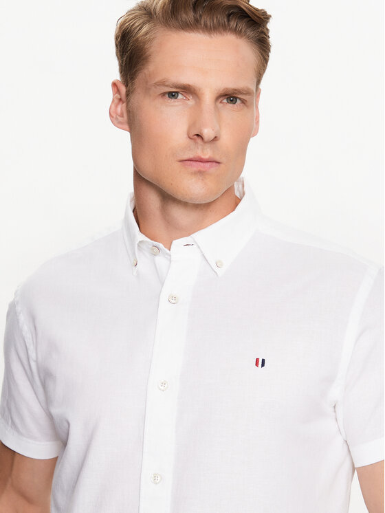 Camicia 12233118 Bianco Slim Fit