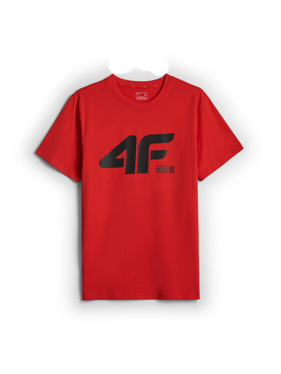 4F 4F T-Shirt COMMERCIAL Czerwony Regular Fit