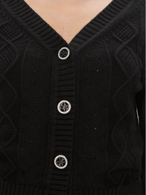 Guess Guess Kardigāns W4RR12 Z37L1 Melns Regular Fit
