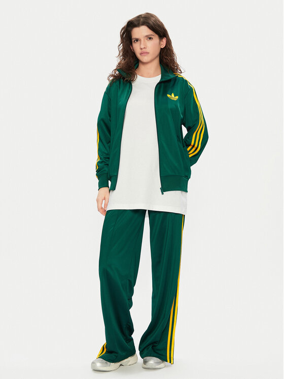 adidas adidas Mikina adicolor Classic Firebird JP2299 Zelená Loose Fit
