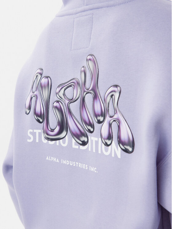 Alpha Industries Alpha Industries Bluza Studio Edition 156042 Fioletowy Regular Fit