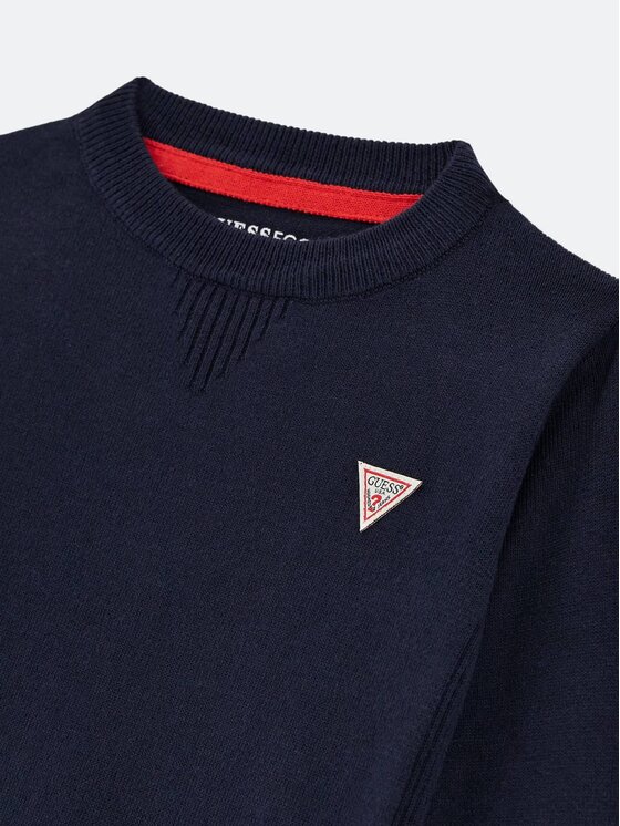 Guess Guess Svetr MAGLIA GIROCOLLO Modrá Regular Fit