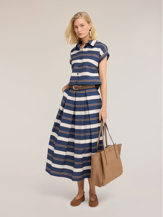 Motivi Motivi Camicia 5019W000519N0S1 Blu Boxy Fit