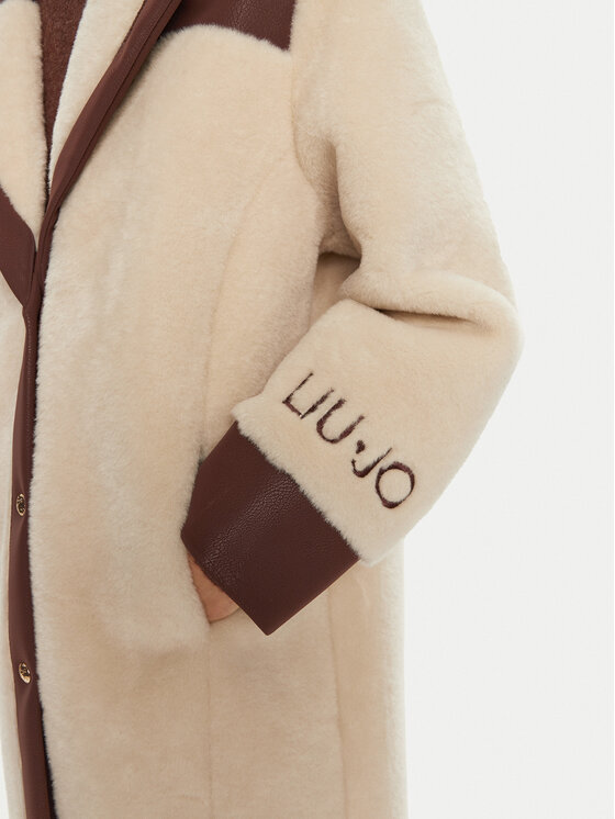 Liu Jo Liu Jo Fellmantel TF4141 E0903 Écru Regular Fit