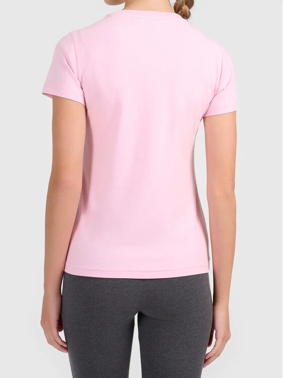 4F 4F Tričko 4FWAW26TTSHF3500-56S Ružová Slim Fit