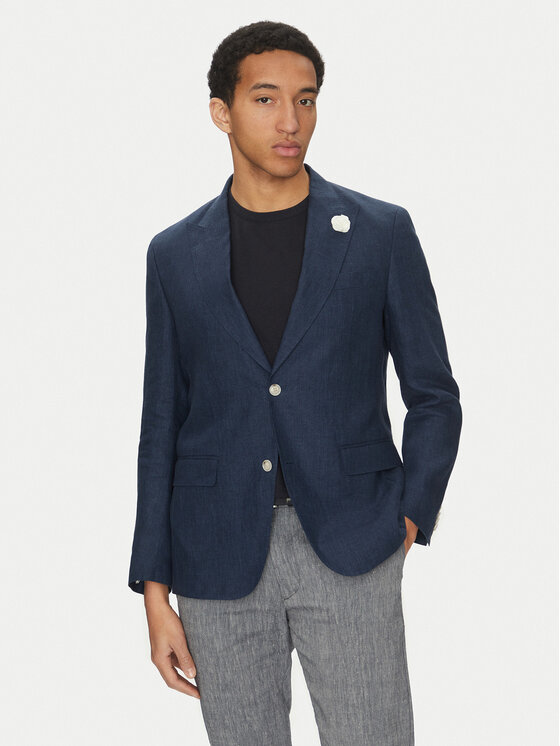 BOSS BOSS Sacou C-Huge-Peak-252 50540516 Bleumarin Slim Fit