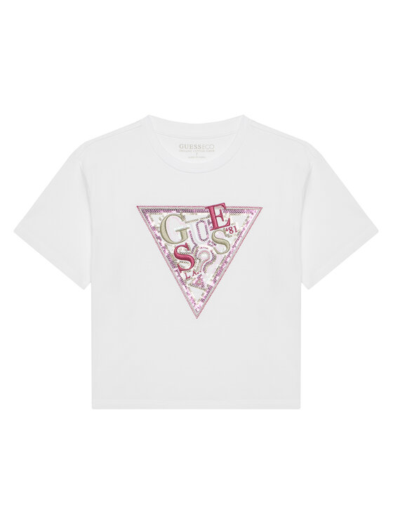 Guess T-Shirt J5GI04 K6YW4 Biały Regular Fit