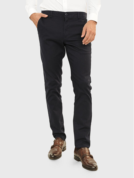 Evenemen Evenemen Chinosy Borgo Granatowy Slim Fit