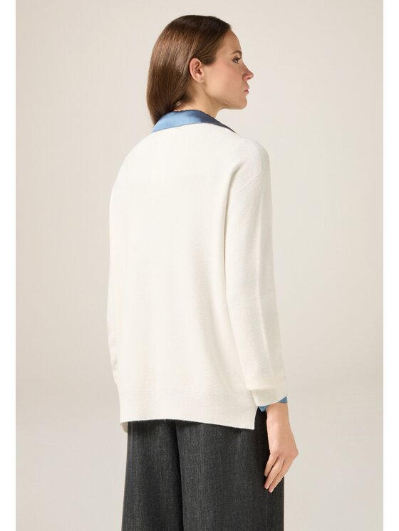 Oltre Oltre Maglione M127E002127N011 Bianco Regular Fit