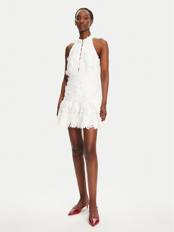 Bardot Bardot Koktejlové šaty Remy 59845DB Bílá Slim Fit