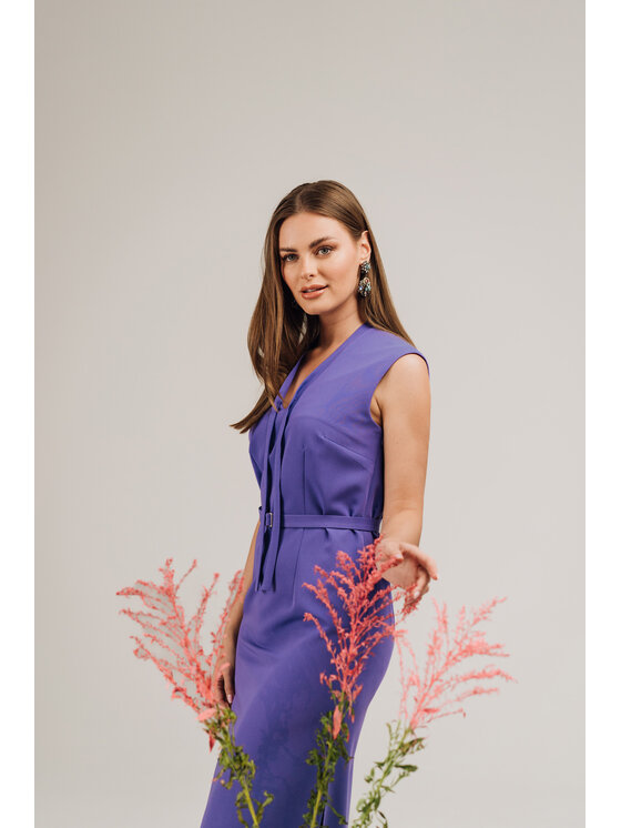 Stylove Stylove Sukienka codzienna S410 Fioletowy A-Line Fit