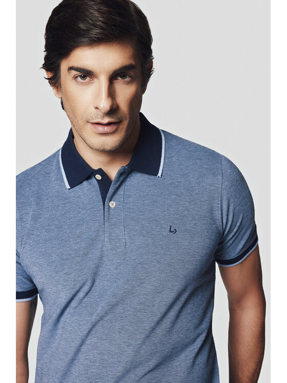 Lancerto Lancerto Polo Brody PO073124000024 Niebieski Regular Fit