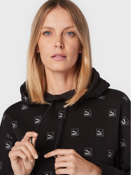 Puma Puma Bluza Brand Love 535706 Czarny Relaxed Fit