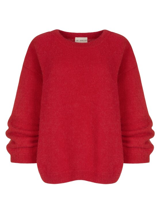 Le Collet Le Collet Sweter DIANA Czerwony Oversize