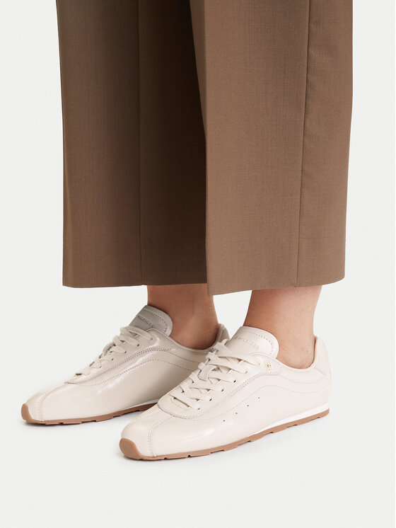 Tommy Hilfiger Tommy Hilfiger Sneakersy Bella Sneaker Leather FW0FW09495 Kremowy