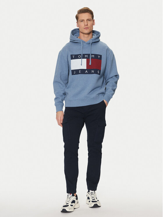 Tommy Jeans Tommy Jeans Hlače iz tkanine Austin DM0DM20281 Mornarsko modra Regular Fit
