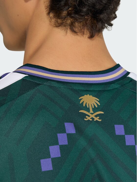 adidas adidas Koszulka techniczna Saudi Arabia Zielony Slim Fit