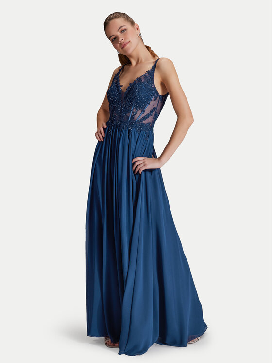 Hey Kyla Hey Kyla Официална рокля 5AI081HK Тъмносин Slim Fit