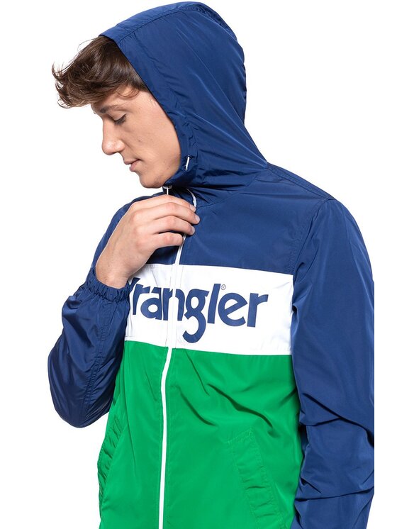 Wrangler Wrangler Giacca di transizione WALLY WINDBREAKER Blu Regular Fit