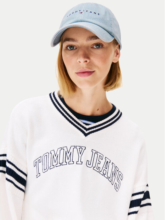 Tommy Jeans Tommy Jeans Шапка с козирка Linear Denim Cap AW0AW17912 Светлосиньо