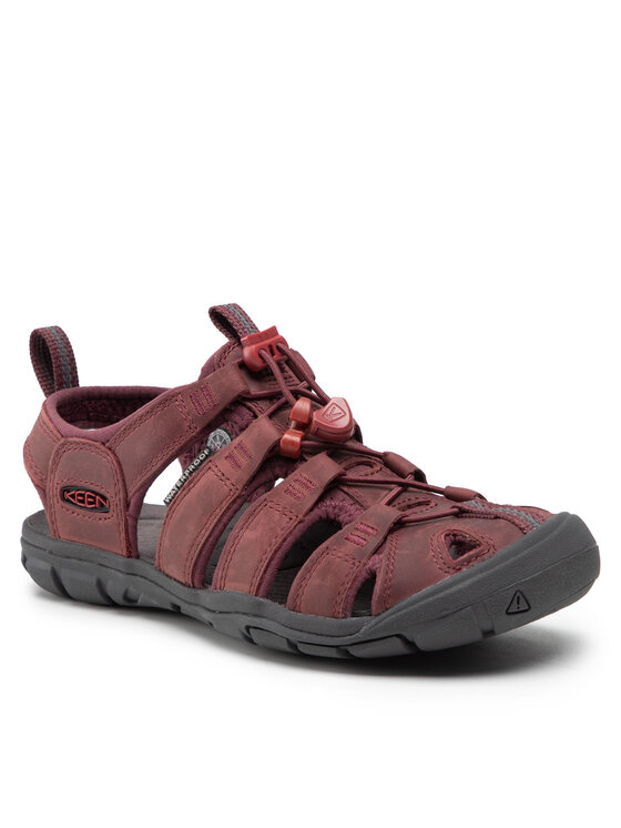 Keen Keen Sandali Clearwater Cnx Lleather 1025088 Bordo rdeča