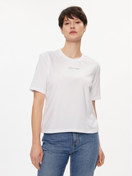 Calvin Klein Performance T-shirt 00GWS4K210 Bijela Relaxed Fit