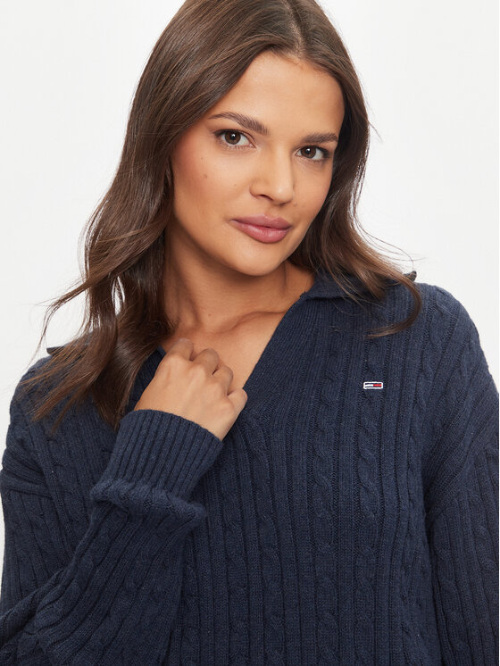 Tommy Jeans Tommy Jeans Sweater Rugby DW0DW18680 Sötétkék Regular Fit