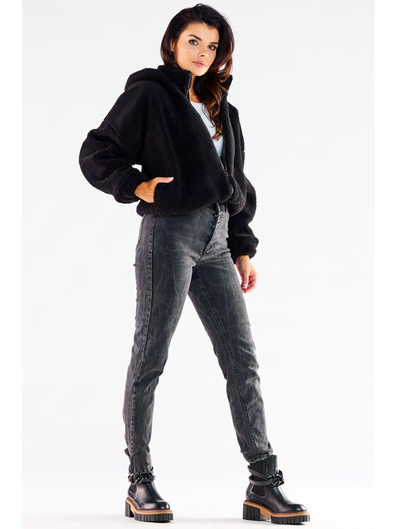 Awama Awama Kurtka damska A533 Czarny Basic Fit