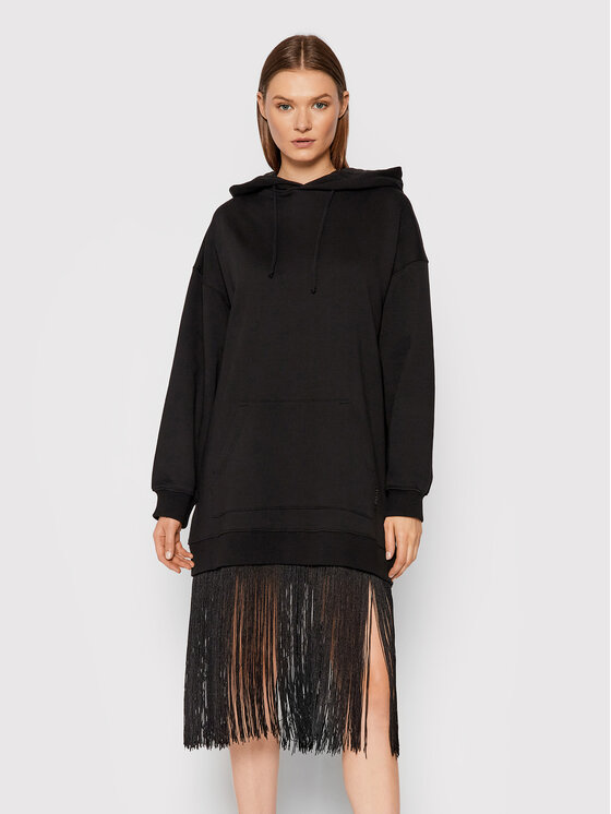 TWINSET Rochie tricotată 212TT201A Negru Regular Fit