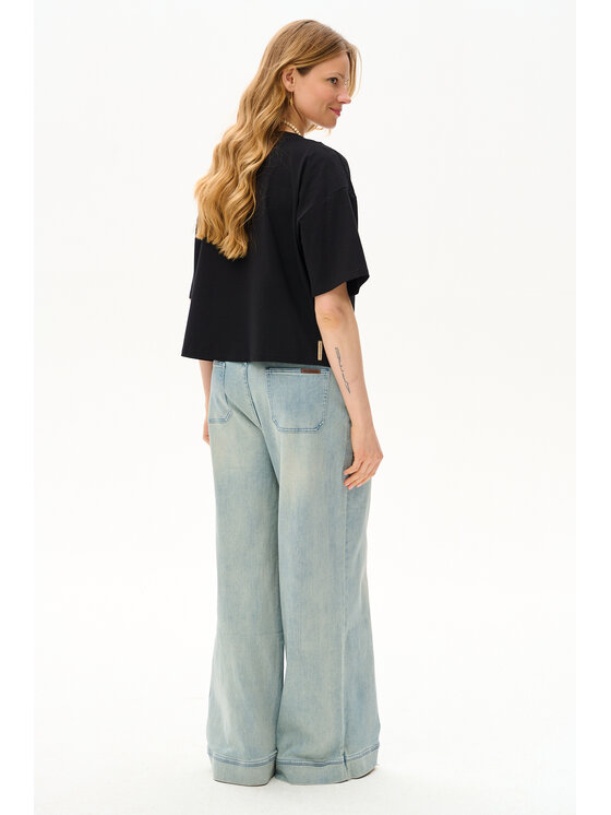 blue shadow blue shadow Bluzka Soren Czarny Regular Fit