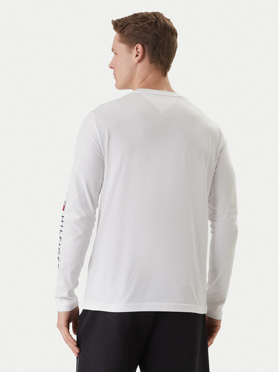 Tommy Hilfiger Tommy Hilfiger Longsleeve Logo MW0MW09096 Biały Regular Fit
