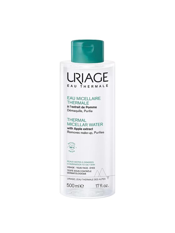 Zestaw kosmetyków Uriage, URIAGE Thermal Micellar Water płyn micelarny z ekstraktem z jabłka do cery mieszanej i tłustej 500ml
