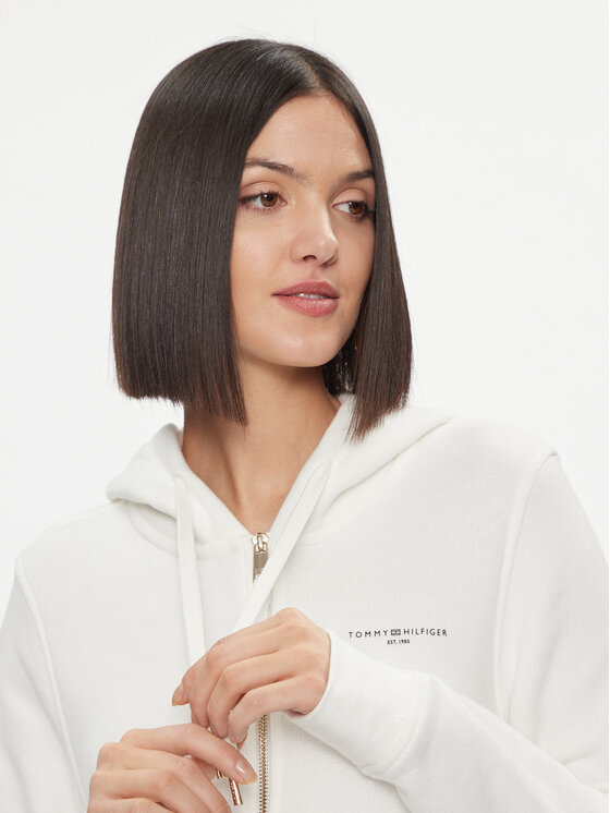 Tommy Hilfiger Tommy Hilfiger Суитшърт 1985 WW0WW39189 Екрю Regular Fit