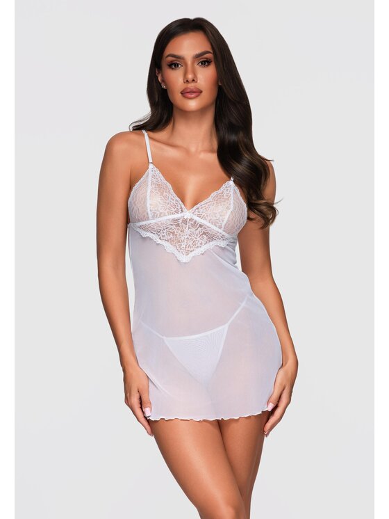Ombre Ombre Piżama LW-NWNS-0103 Biały Regular Fit