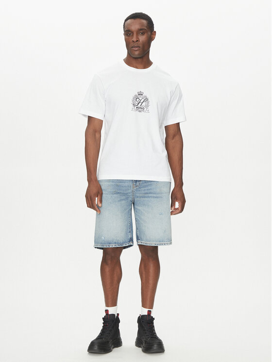 HUGO HUGO T-krekls 50538246 Balts Regular Fit