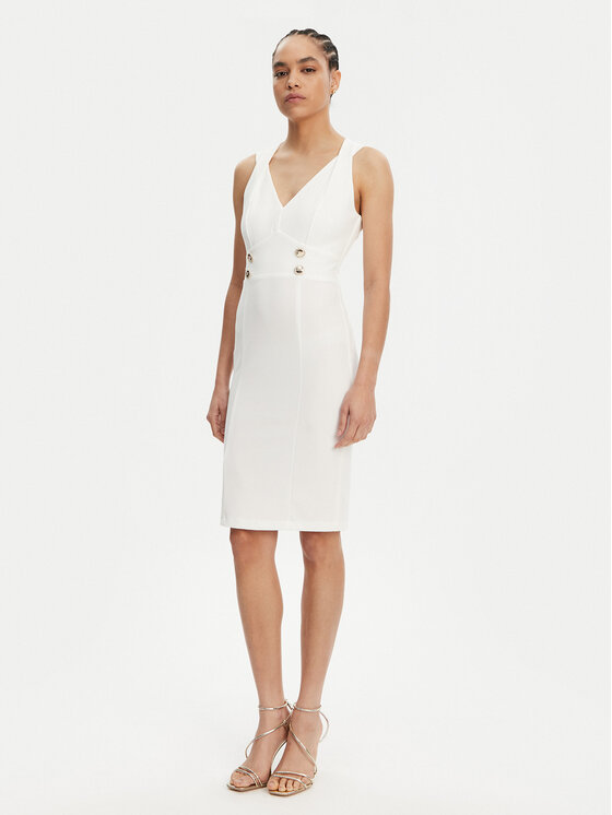 Rinascimento Rinascimento Kokteilinė suknelė CFC0019924002 Balta Regular Fit