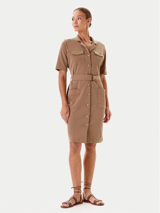 Tatuum Tatuum Hemdkleid Zoe T2502.203 Beige Regular Fit