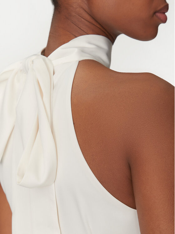 YAS YAS Abito da cocktail Dottea 26032326 Bianco Slim Fit