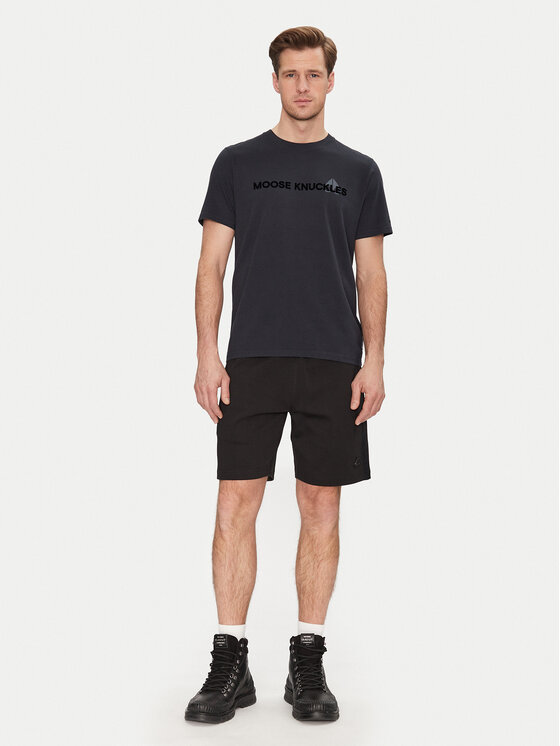 Moose Knuckles Moose Knuckles Tricou Conway M15MT760 Bleumarin Regular Fit