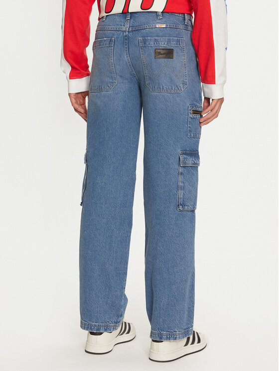 Wrangler Wrangler Jeansy Hot Wheels 112357951 Niebieski Wide Leg