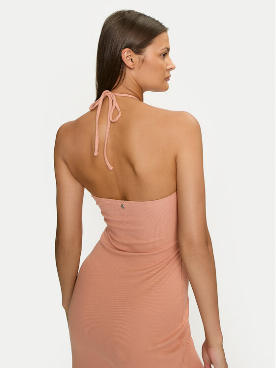 Roxy Roxy Φόρεμα καλοκαιρινό Late Sunset ERJKD03467 Πορτοκαλί Slim Fit