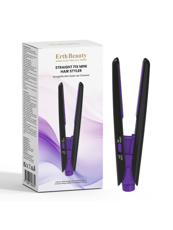 Erthskin London Erthskin London Mini Prostownica Straight Fix – Czarna Ozdoby do włosów