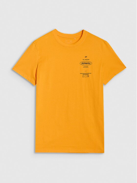 4F 4F T-Shirt SS MIDSHOP TEXTILE Pomarańczowy Regular Fit