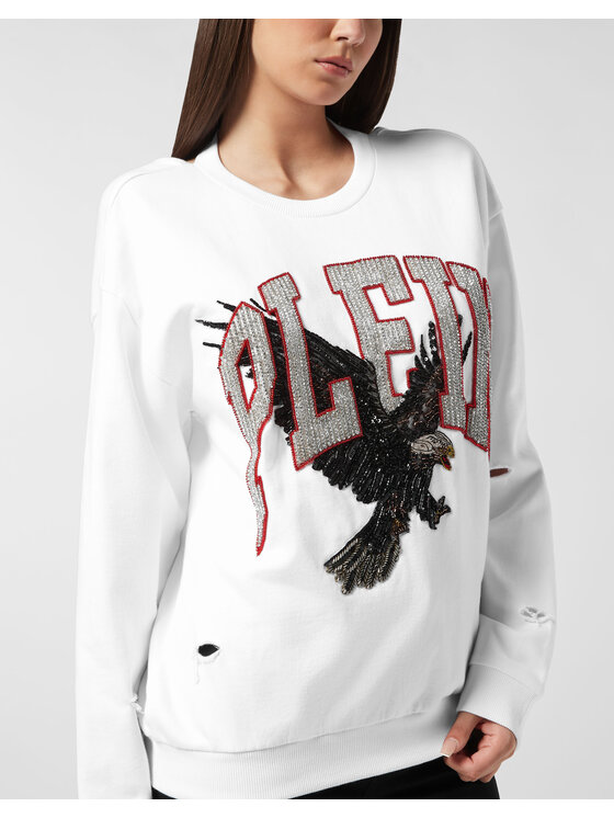 PHILIPP PLEIN PHILIPP PLEIN Bluza 26321 Biały Regular Fit