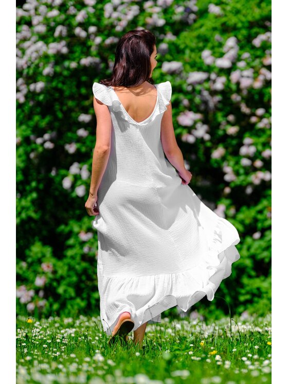 Infinite You Infinite You Sukienka M262 Biały Basic Fit