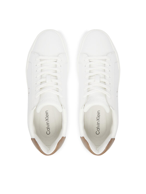 Calvin Klein Calvin Klein Laisvalaikio batai Chunky Cupsole Laceup Lth YM0YM01344 Balta