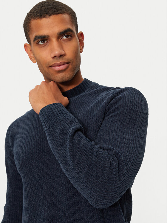 BOSS Boss Пуловер 50523568 Тъмносин Regular Fit