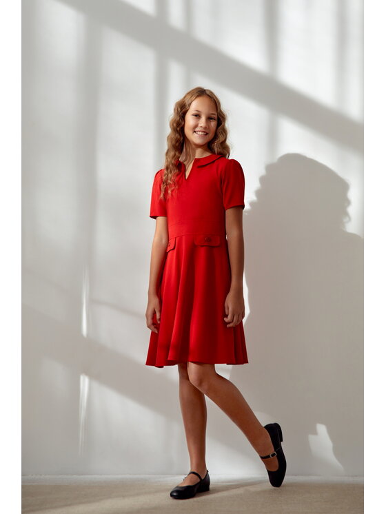 SLY SLY Sukienka 5W-06 Czerwony Comfortable Fit